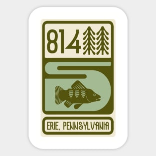 Fishing in Erie Sticker